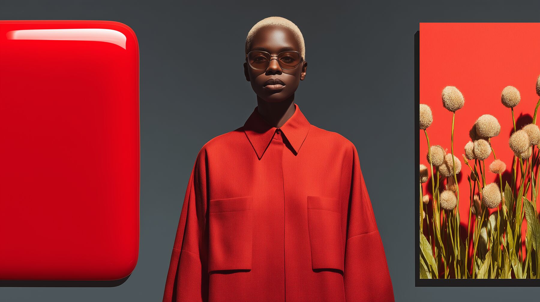 Color moodboard with curated tonal fields, spectral color references instead of subjective sample approvals
